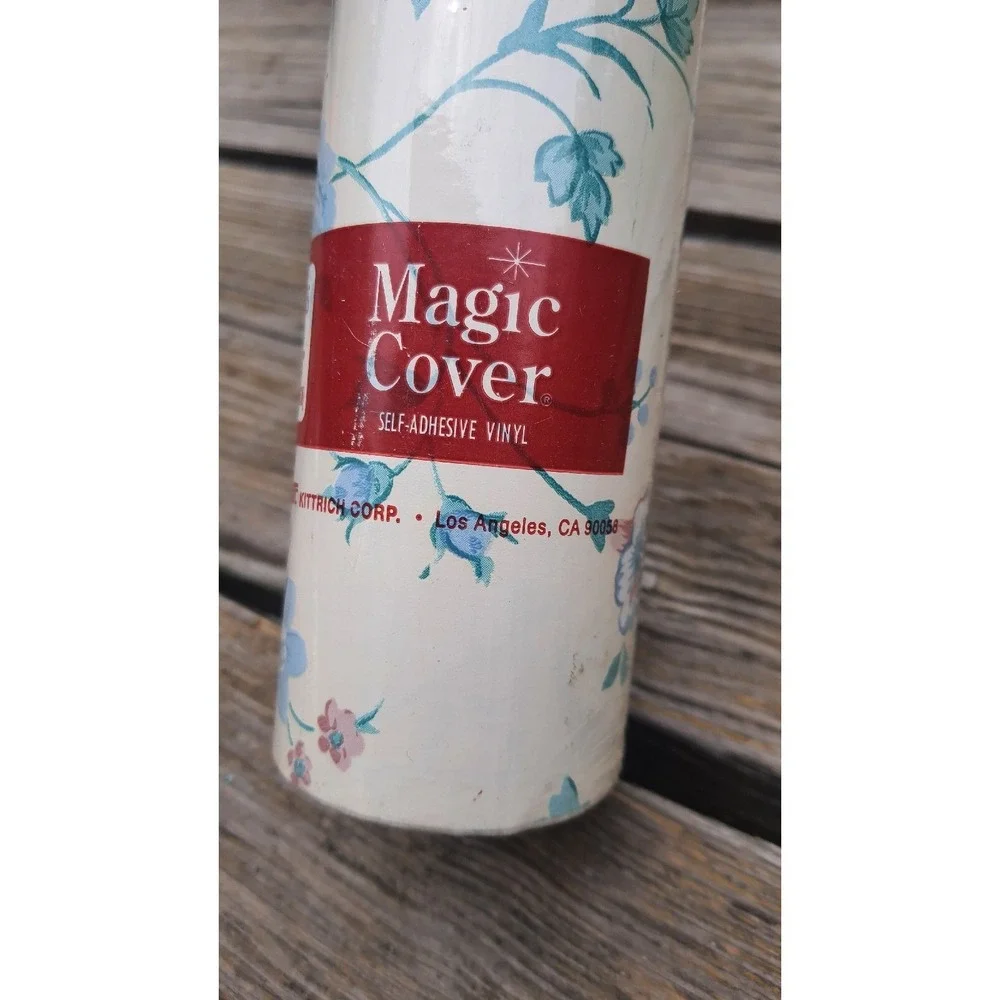 Vintage Magic Cover PASTEL FLORAL Self-Adhesive Vinyl 8 Yds X 18